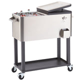 TRINITY TXK-0806 Enfriador de acero inoxidable con tapa, 80 qt