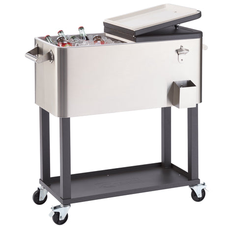 TRINITY TXK-0806 Enfriador de acero inoxidable con tapa, 80 qt