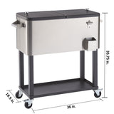 TRINITY TXK-0806 Enfriador de acero inoxidable con tapa, 80 qt